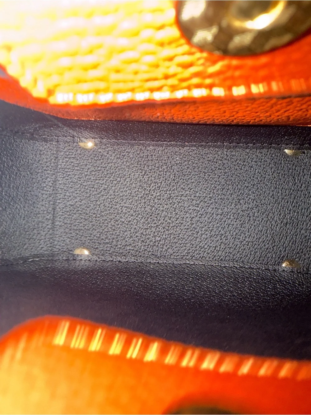 Leather Shoulder Bag in Rustic Orange
